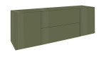 Lowboard Couleur in der Farbe Olivgrün, Schrägansicht