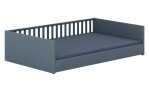 Bodenbett Little Flo in Mattblau, Ausführung Mittle