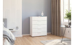 Kommode Finn in der Farbe Weiß, im Schlafzimmer