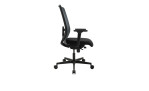 Drehstuhl WorkArt 40 von Topstar in schwarz, ergonomisch geformte Rückenlehne, seitliche Ansicht