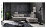 Komfort-Ecksofa Westminster, in der Farbausführung Stell, in einem Raum stehend
