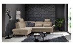 Basis-Ecksofa Westminister in der Farbe Tauep in einem Raum stehend