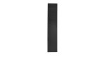 Hängeschrank Dark mit einer schwarzen Front aus Holzwerkstoff ung Glas und einem schwarzen Korpus