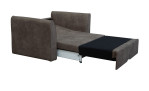 Schlafsofa Ingolstadt in grau-braun inkl. Kissen, Ansicht der Ausziehfunktion