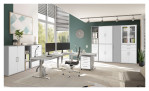Büro-Regal vito Vary im Dekor Ice White supermatt, Ansicht im Milieu