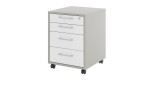 Rollcontainer vito Vary Front in Ice White supermatt und Korpus in Kreidegrau matt
