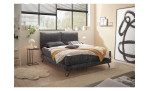 Boxspringbett set one Baldwin in der Farbe anthrazit, in einem Raum stehend