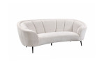 Sofa 3-sitzig Bologna in der Farbe creme, Schrägansicht