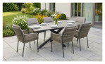 Gartenstuhl  Como von LC Garden in Beige und Grau, Gestell Anthrazit, Ansicht im Milieu