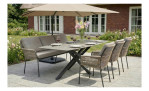 Gartenstuhl Como von LC Garden in Beige und Grau, Gestell Anthrazit, Ansicht im Milieu