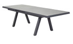 Gartentisch Sondrino mit Tischplatte in Beton-Optik Aluminium-Gestell in Anthrazit, ausgezogen