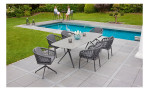 Gartenstuhl Cliff mit dunkelgrauem Rope und Gestell aus Aluminium in Anthrazit, Milieu