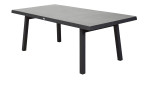 Gartentisch Vivera mit Tischlpatte aus Kermaik in Beton-Optik und Gestell aus Aluminium in Anthrazit