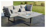 Gartentisch Bellinda von LC Garden, Platte aus Glaskeramik, Gestell Aluminium, Ansicht im Milieu