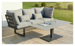 Gartentisch Bellinda von LC Garden, Platte aus Glaskeramik, Gestell Aluminium, Ansicht im Milieu