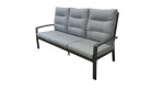 Gartensofa Bondino von LC Garden in Grau und Anthrazit, Gestell aus Aluminium, seitliche Ansicht