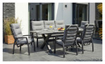 Gartensofa Bondino von LC Garden in Grau und Anthrazit, Gestell aus Aluminium, Ansicht im Milieu