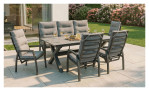 Gartensofa Bondino von LC Garden in Grau und Anthrazit, Gestell aus Aluminium, Ansicht im Milieu