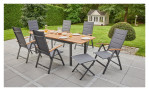 Gartenhocker Unicamo in Anthrazit, Gestell aus Aluminium, Ansicht im Milieu