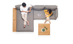 Gartensofa Topaz in grau/magnesiumgrau, Gestell aus Aluminium, Ansicht im Milieu