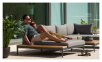 Gartensofa Topaz in grau/magnesiumgrau, Gestell aus Aluminium, Ansicht im Milieu