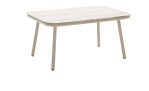 Garten-Set Cuxhaven in beige, bestehend aus Sofa, 2 Sessel und Couchtisch, Ansicht Tisch
