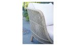 Lounge-Set Taipeh mit beigem Rope und Gestell aus naturfarbigem Akazienholz, Sessel Detail