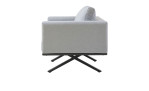 Gartensofa Ravenna in Grau mit extra tiefem Sitz, Gestell Aluminium