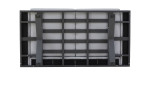 Gartensofa Ravenna in Grau mit extra tiefem Sitz, Gestell Aluminium, Detailansicht