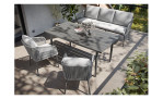 Gartensets Este in Grau und Anthrazit, Gestell Aluminium, Ansicht im Milieu