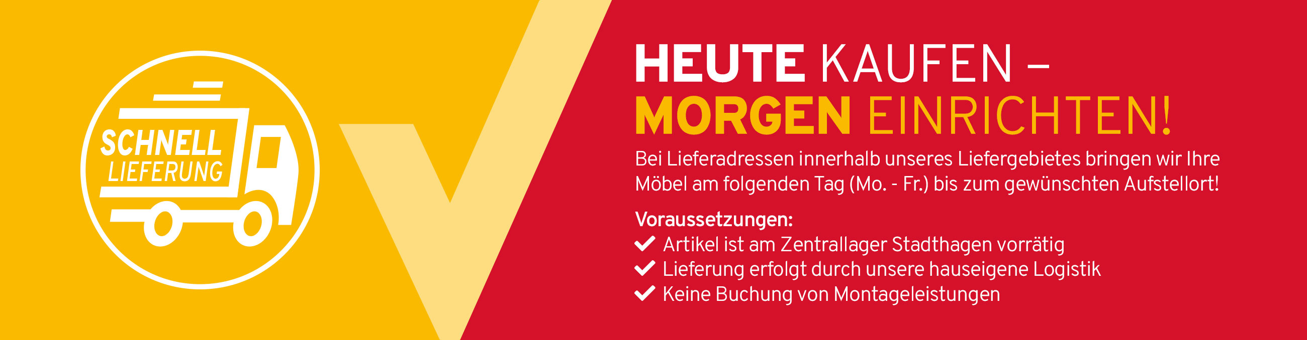 Möbel-Schnelllieferung
